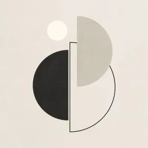 KIT 2 QUADROS DECORATIVOS - MINIMAL ART GEOMETRIC SHAPES